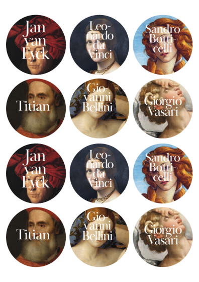 İkonik Tablolar Sticker  (12’li)