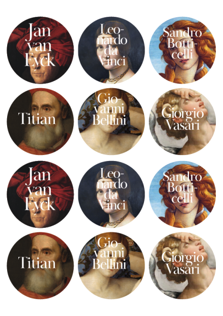 İkonik Tablolar Sticker  (12’li)